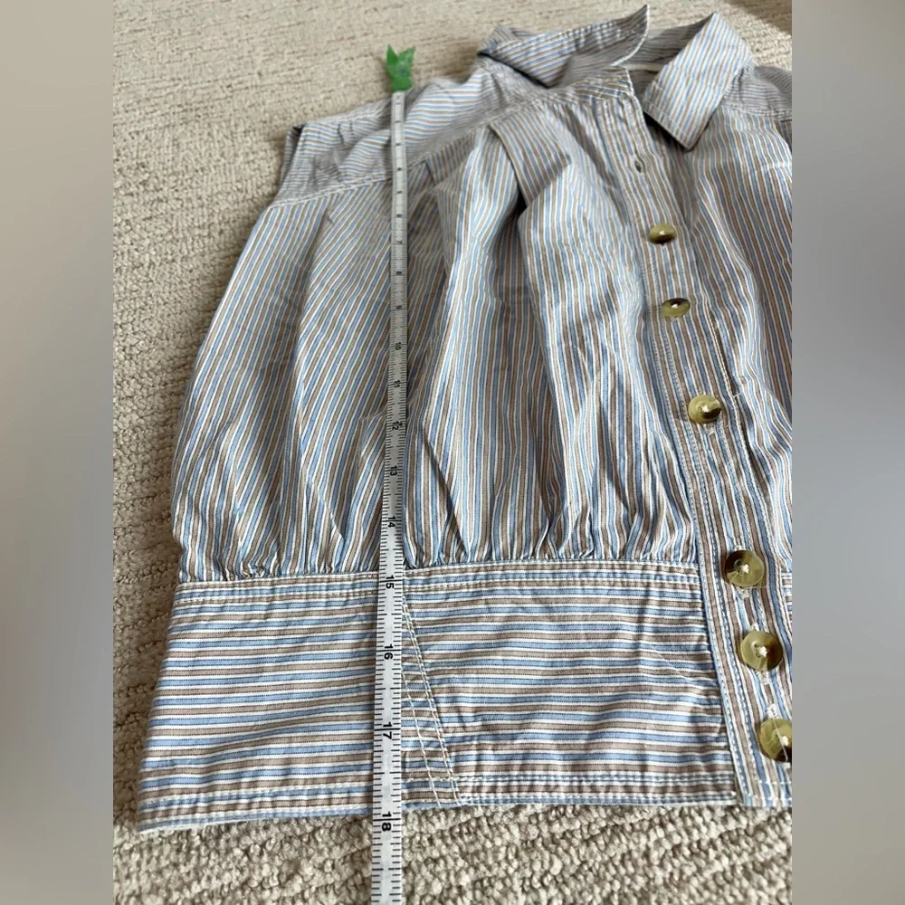 We The Free Cassie stripped sleeveless crop shirt - Picture 7 of 8